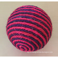 Red and Purple Sisal Ball, Pet Toys